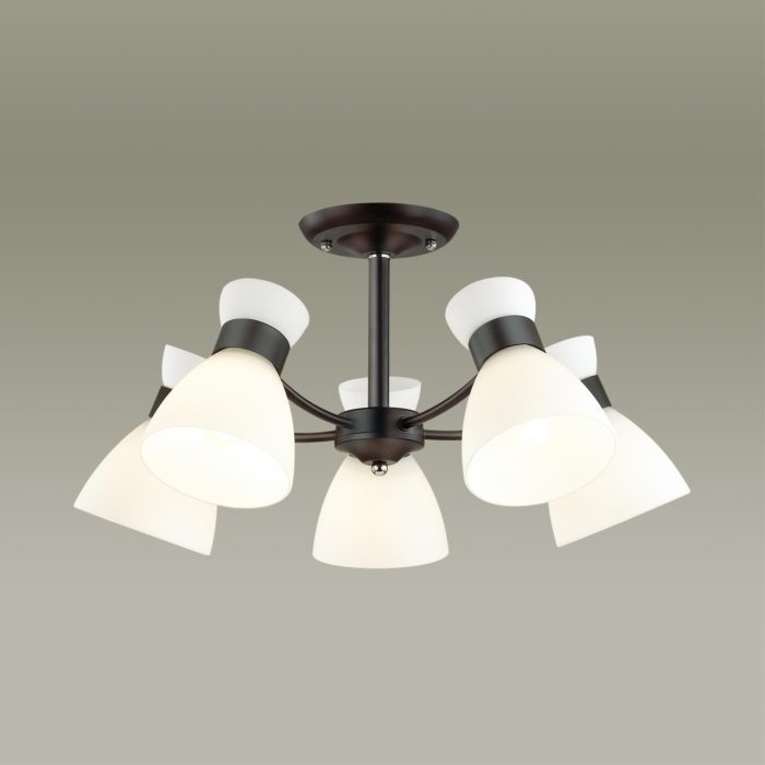 Потолочный светильник LUMION WILMA, черный, белый/черный, E27, 300W