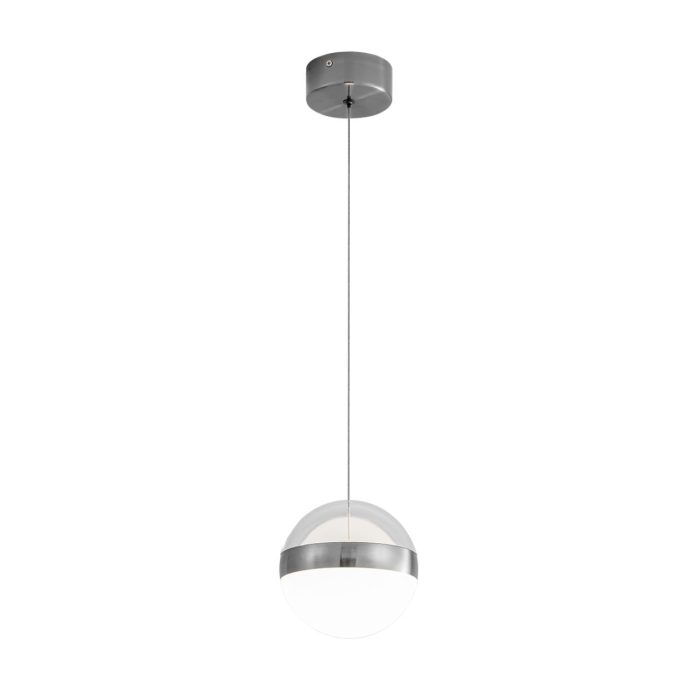 Подвесной светильник ODEON LIGHT RONI, никель/прозрачный, LED, LED 12W, 4000K