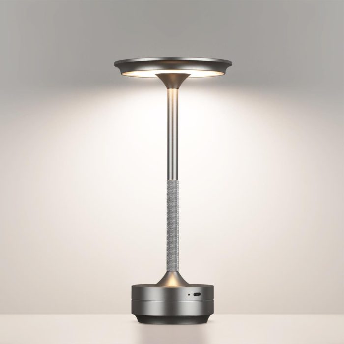 Настольная лампа ODEON LIGHT TET-A-TET, никель, LED, LED 6W, 3000K