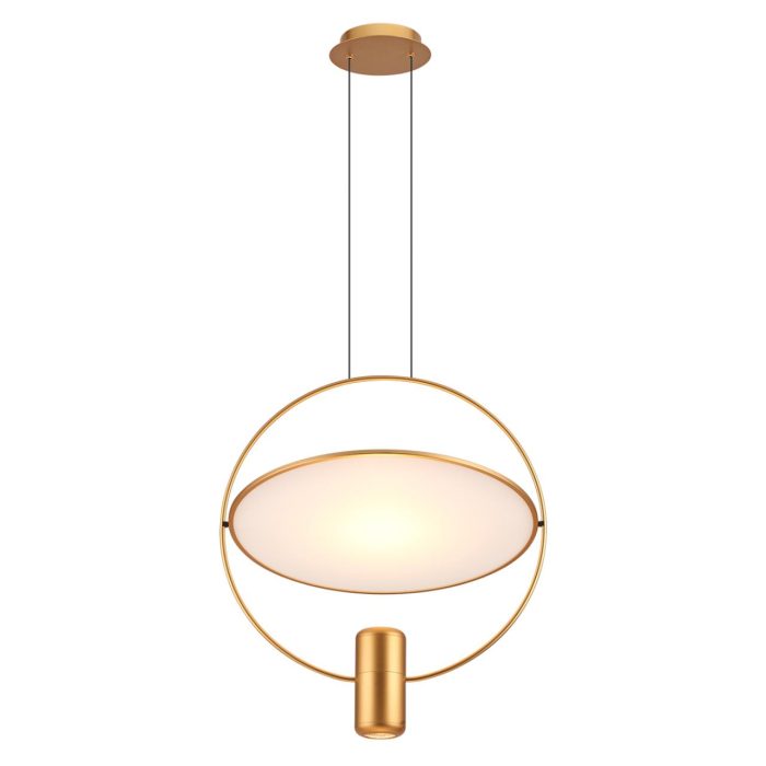 Подвесной светильник ODEON LIGHT ORBITE, золотой/белый, GU10 LED, LED 14W