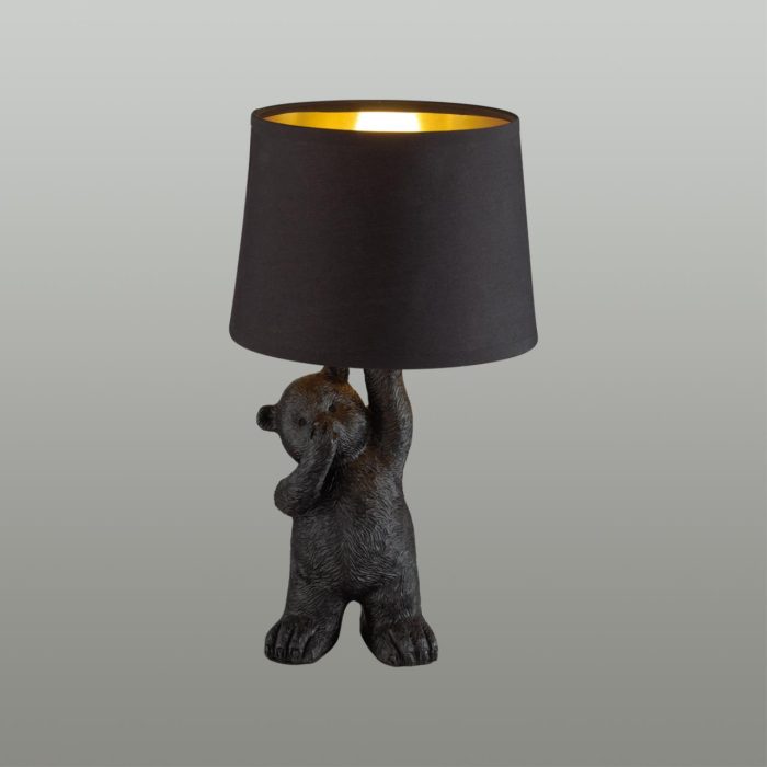 Настольная лампа LUMION BEAR, чёрный/черный, E14, 40W