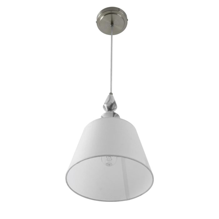 Подвесной светильник LUMION VERMONT, никель, белый, серый/никель, E14, 40W