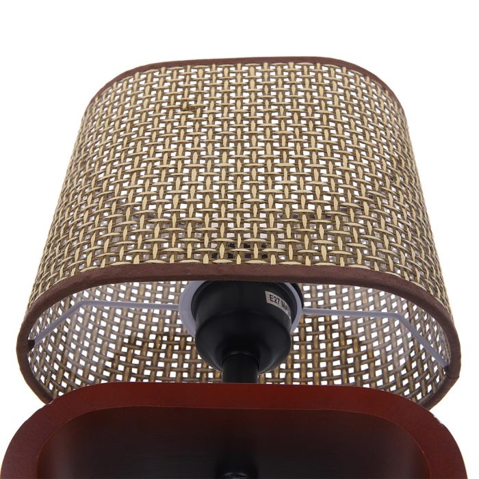 Настольная лампа LUMION MADERANA, кофейный, коричневый/коричневый, E27, 60W