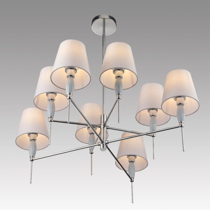 Люстра LUMION KARMEN, хром, серый/хром, E14, 320W