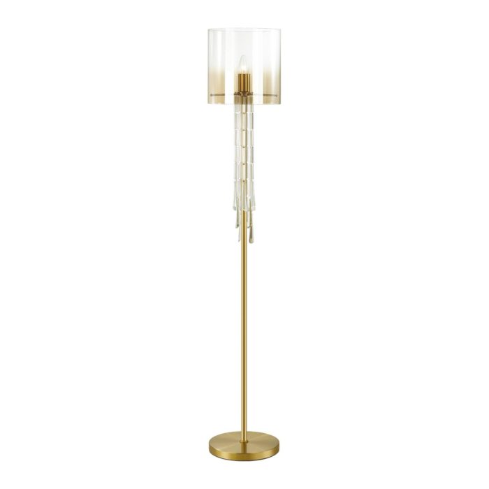 Торшер ODEON LIGHT EXCLUSIVE Nicole, бронзовый/янтарный, E27, 40W