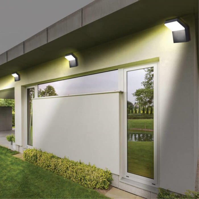 Уличный светильник NOVOTECH ROCA, темно-серый/серый, черный, LED, LED 20W, 3000K