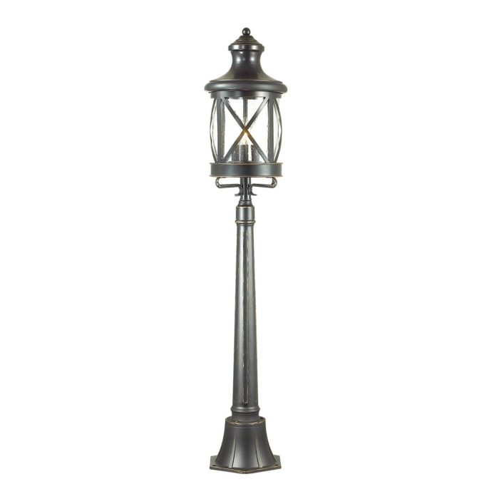 Уличный светильник ODEON LIGHT SATION, черный/золотая патина, E14, 180W