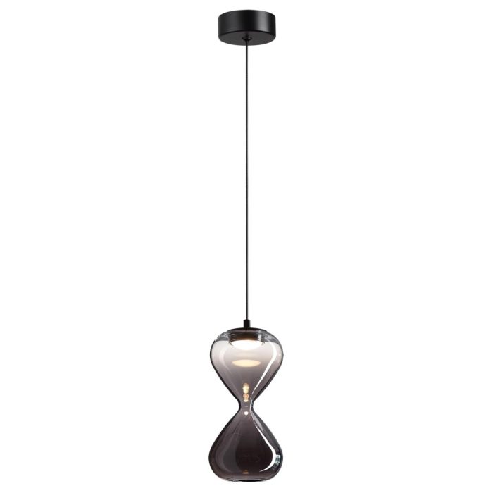 Подвесной светильник ODEON LIGHT GLESSI, черный/прозрачный, LED, LED 4W, 4000K