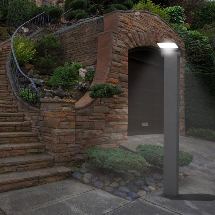 Уличный светильник NOVOTECH ROCA, темно-серый/серый, черный, LED, LED 10W, 3000K
