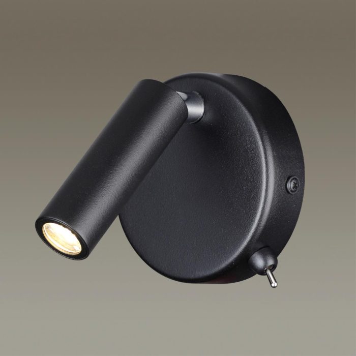 Бра LUMION CHASE, черный, LED, LED 3W, 3000K