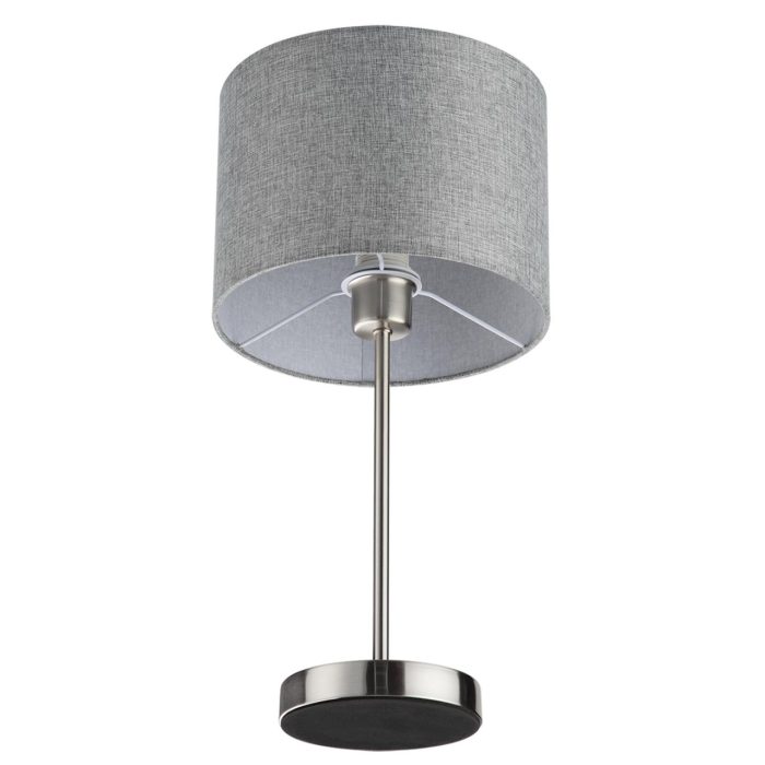 Настольная лампа LUMION NIKKI, никель, серый/никель, E27, 60W