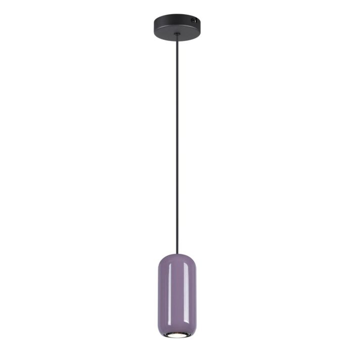 Подвесной светильник ODEON LIGHT OVALI, черный/сиреневый, GU10, LED 4W