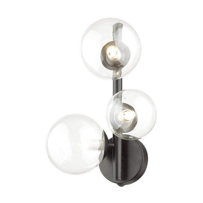 Бра ODEON LIGHT TOVI, черный/прозрачный, G9, 120W
