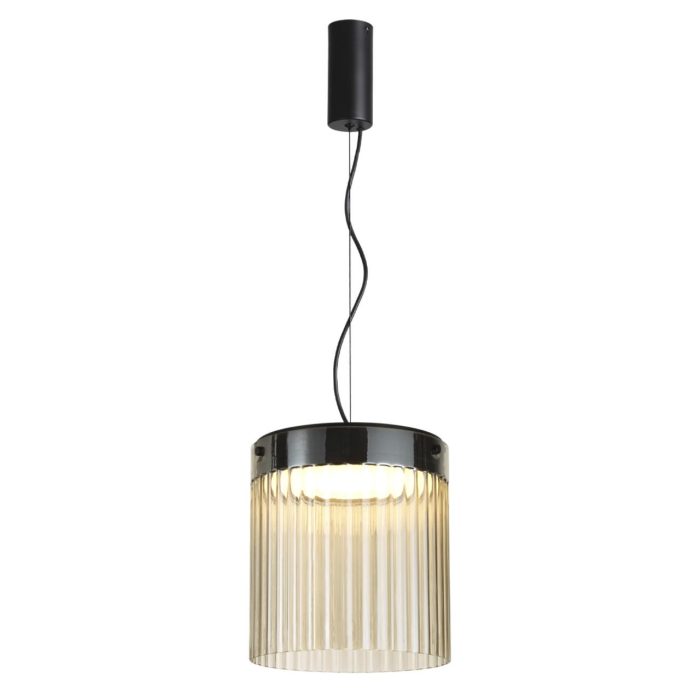 Подвесной светильник ODEON LIGHT PILLARI, черный/светл янтарный, LED, LED 20W, 4000K