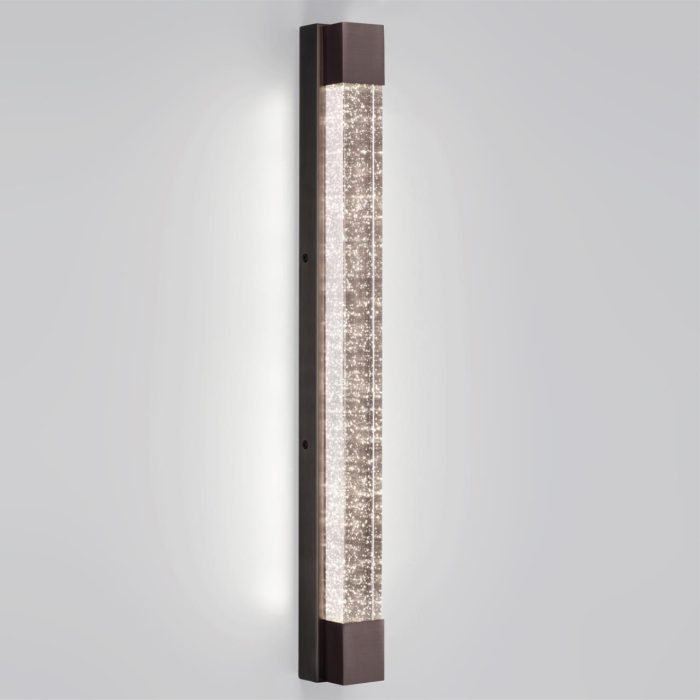 Бра ODEON LIGHT MIRADA, брашированный черный/прозрачный, LED, LED 12W, 4000K
