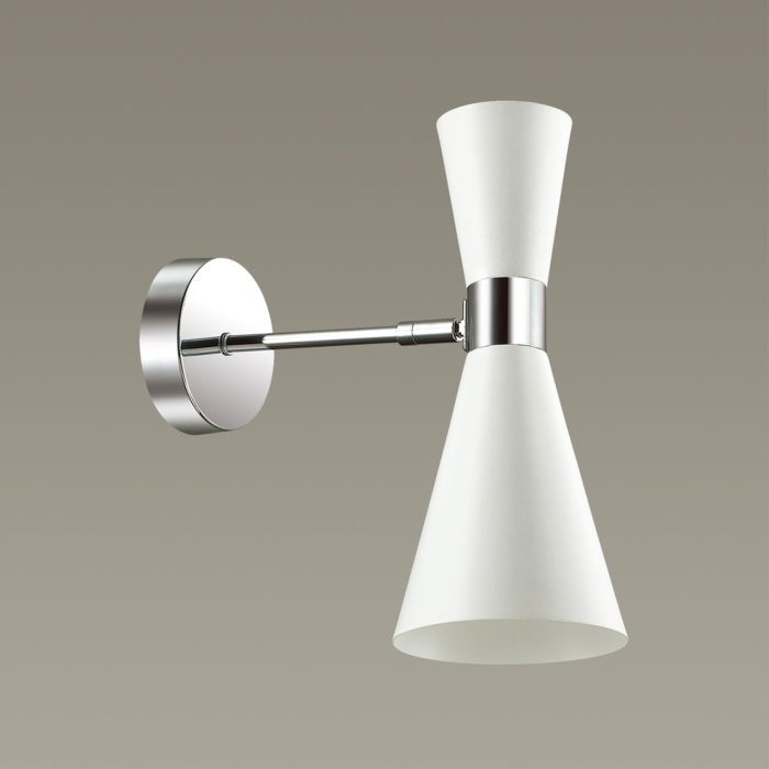 Бра LUMION QUINN, хром, матовый белый/хром, E14, 60W