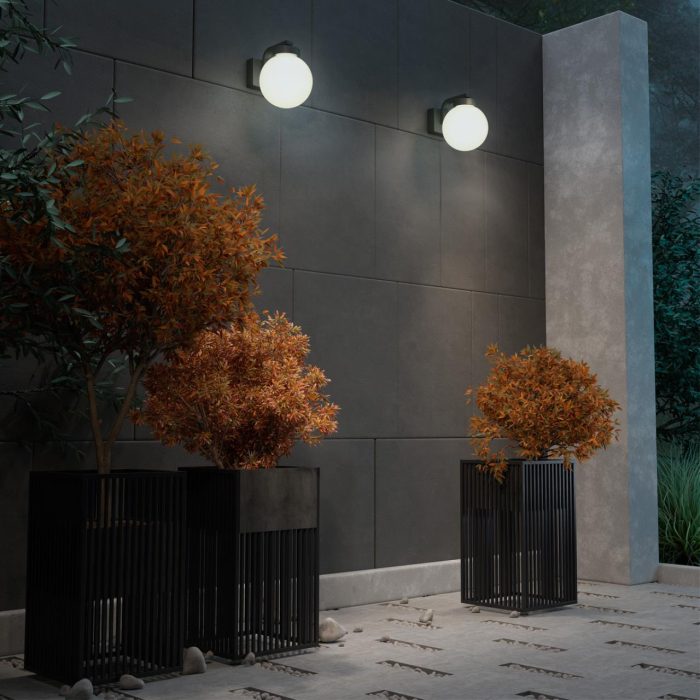 Уличный светильник NOVOTECH NAMI, черный/белый, E27, 40W