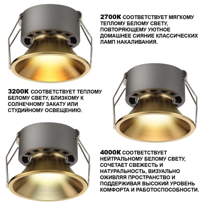 Встраиваемый светильник NOVOTECH NOVA, бронза/бронзовый, LED, LED 18W, 2700K