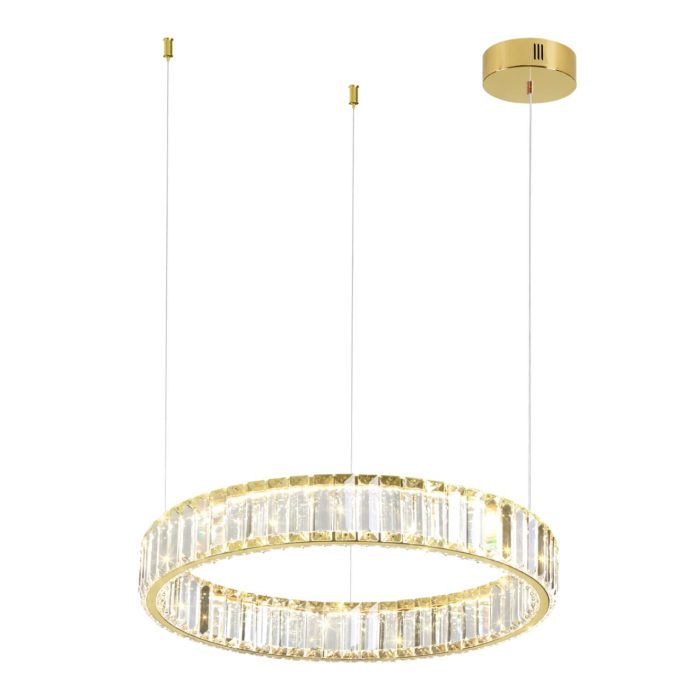 Люстра ODEON LIGHT Vekia, золотой/прозрачный, LED, LED 30W, 4000K