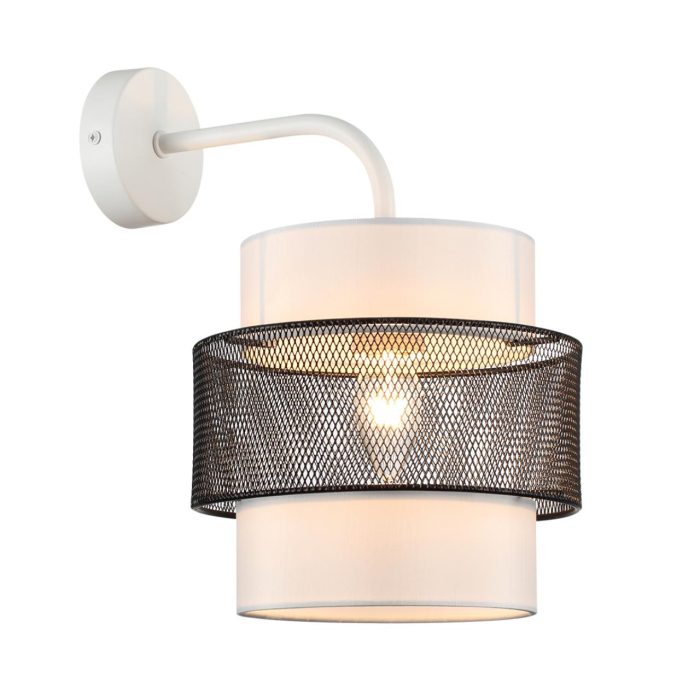 Бра LUMION ANIMAISA, черный, белый/белый, черный, E27, 60W