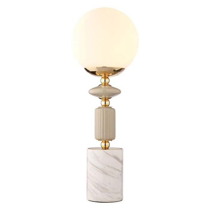 Настольная лампа LUMION VIVIEN, французское золото, серый, белый/золотой, E14, 40W