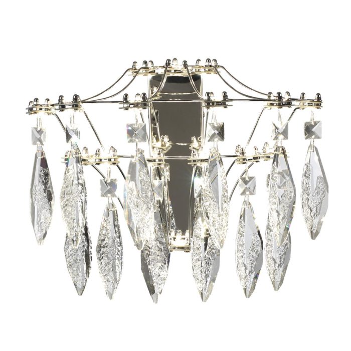 Бра ODEON LIGHT EXCLUSIVE FLAMENCO, хром/прозрачный, LED, LED 25W, 4000K