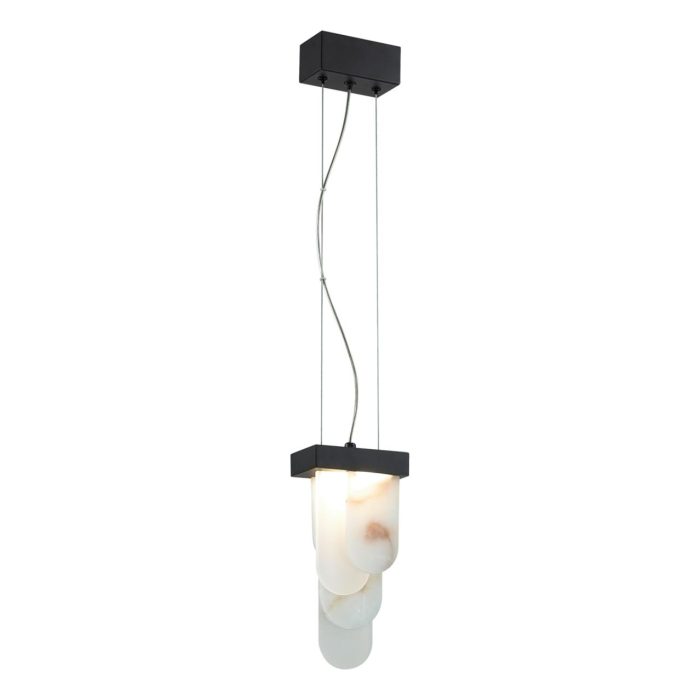 Подвесной светильник ODEON LIGHT EXCLUSIVE FOROS, черный/смола под алебастр, LED, LED 12W, 3000K