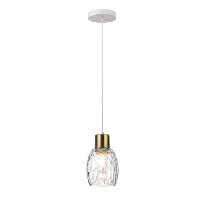 Подвесной светильник LUMION ICE, белый, золотой, прозрачный/белый, золотой, E27, 40W