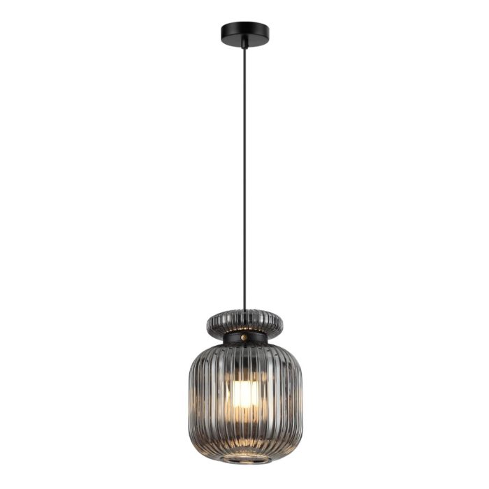 Подвесной светильник ODEON LIGHT JUGI, черный/дымчатый, E27, 60W