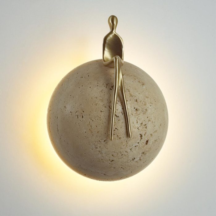 Бра ODEON LIGHT CONFUCIUS, латунь/бежевый, LED, LED 5W, 3000K