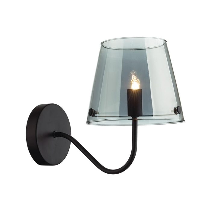 Бра LUMION SMOKY, черный, дымчатый/черный, G9, 20W