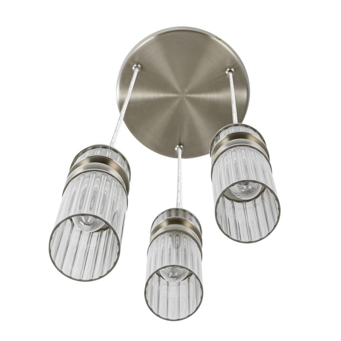 Подвесной светильник LUMION DENVER, никель сатин, прозрачный/никель, E14, 120W