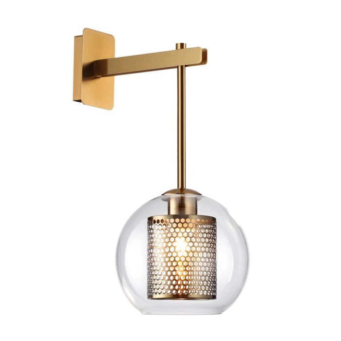 Бра ODEON LIGHT CLOCKY, античн бронза/прозрачный, E27, 40W