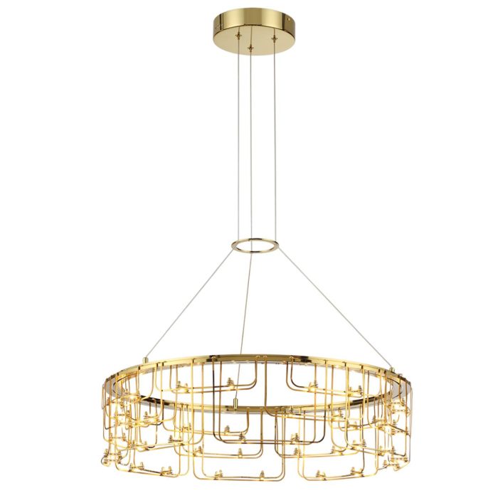 Подвесной светильник ODEON LIGHT ZAHA, золото/золотой, LED, LED 44W, 3000K