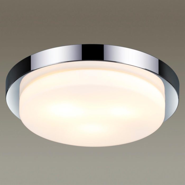 Настенно-потолочный светильник ODEON LIGHT HOLGER, хром/белый, E14, 120W