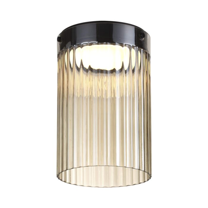 Потолочный светильник ODEON LIGHT PILLARI, черный/светл янтарный, LED, LED 15W, 4000K
