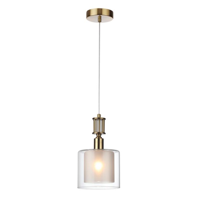 Подвесной светильник ODEON LIGHT SAGA, античная бронза/прозрачный, E14, 40W