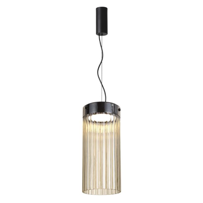 Подвесной светильник ODEON LIGHT PILLARI, черный/светл янтарный, LED, LED 10W, 4000K