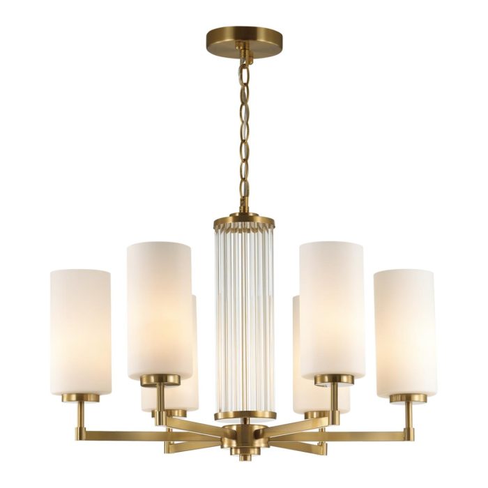Люстра ODEON LIGHT KASALI, матовый золотой/белый, E27, 240W