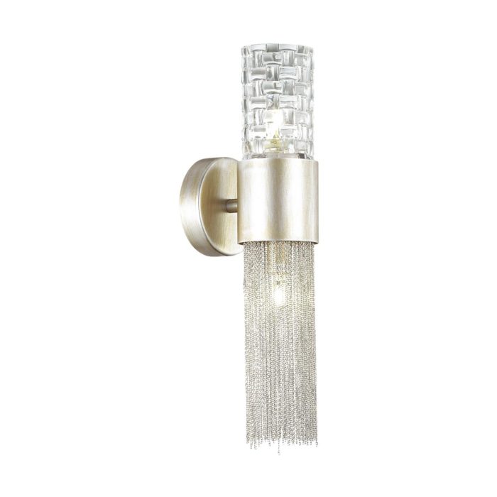 Бра ODEON LIGHT PERLA, серебристый/металл цепочки, G9 LED, 10W
