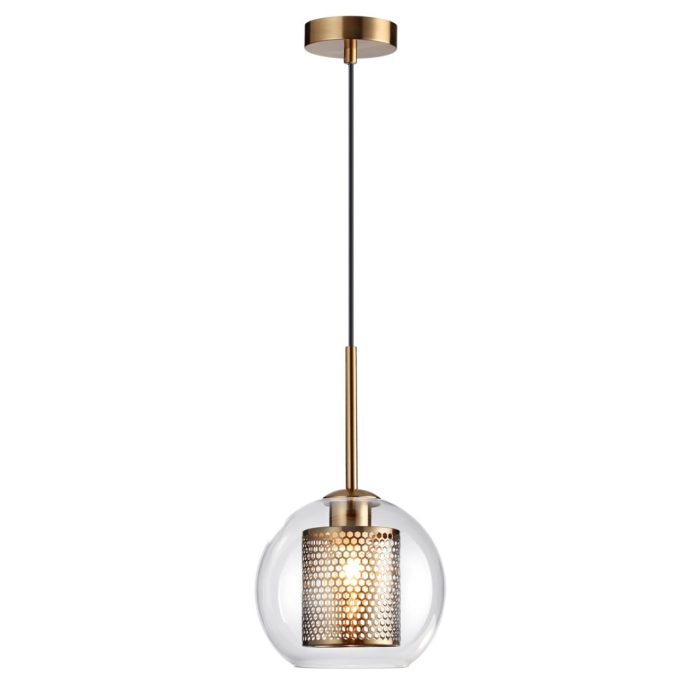 Подвесной светильник ODEON LIGHT CLOCKY, античн бронза/прозрачный, E27, 40W