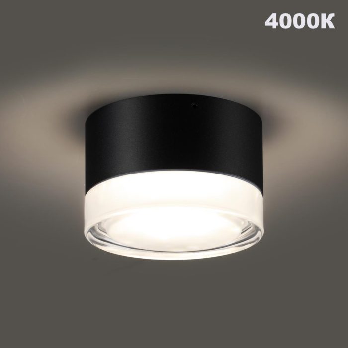 Потолочный светильник NOVOTECH ESTIMA, черный/прозрачный, LED, LED 12W, 2700K