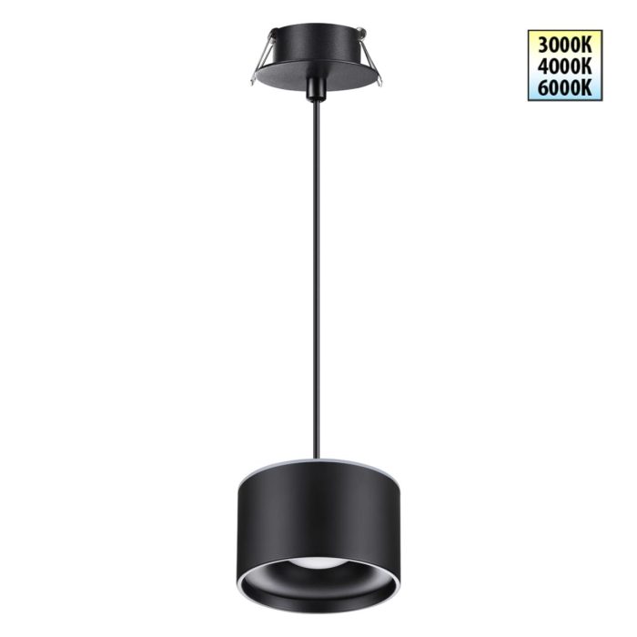 Подвесной светильник NOVOTECH GIRO, черный, LED, LED 15W, 3000K