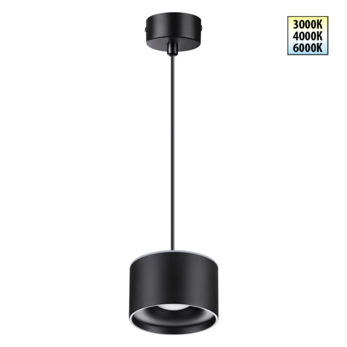 Подвесной светильник NOVOTECH GIRO, черный, LED, LED 15W, 3000K