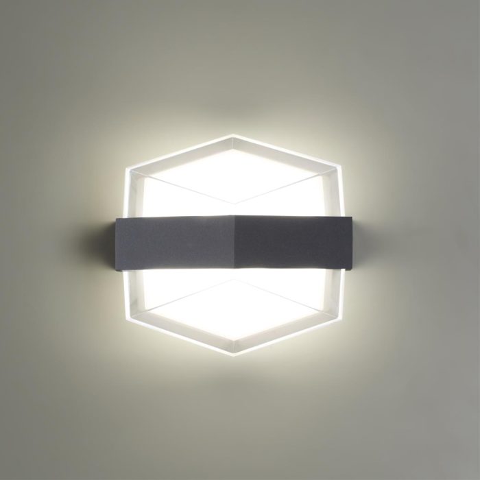 Бра NOVOTECH KAIMAS, темно-серый/серый, черный, LED, LED 12W, 4000K