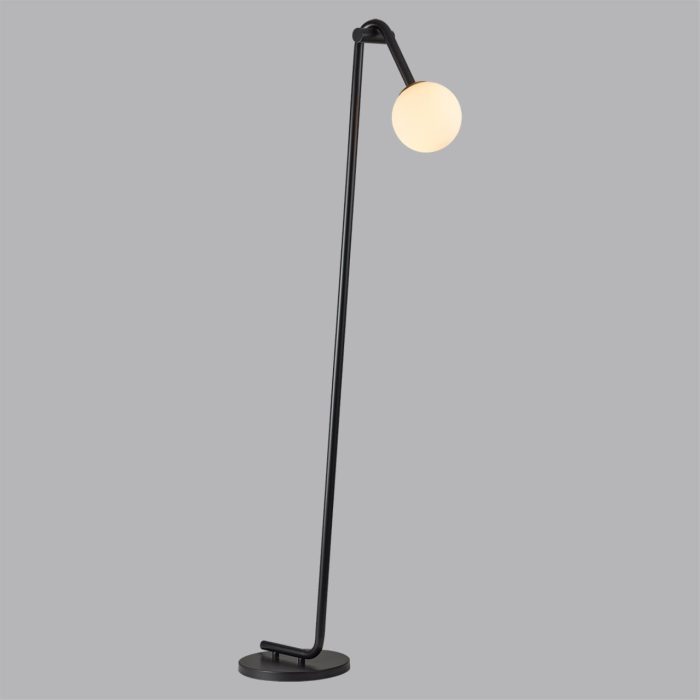 Торшер LUMION DEXTER, чёрный, белый/черный, бронзовый, E14, 60W