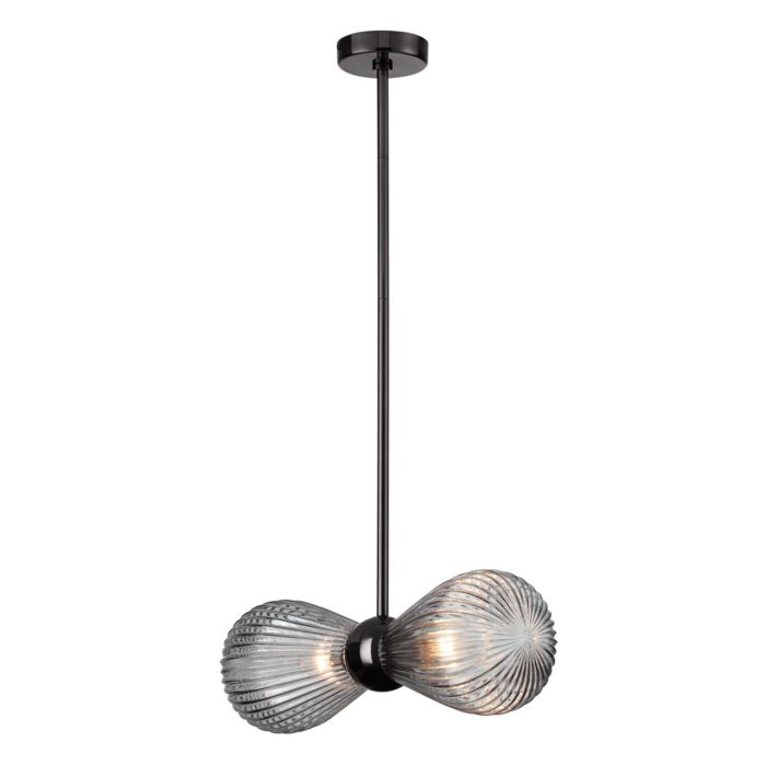 Подвесной светильник ODEON LIGHT EXCLUSIVE Elica, черный хром/дымчатый, E14, 80W