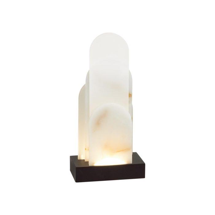 Настольная лампа ODEON LIGHT EXCLUSIVE FOROS, черный/смола под алебастр, LED, LED 12W, 3000K