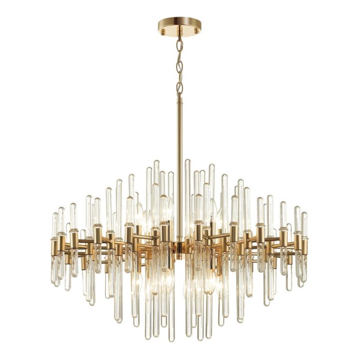 Люстра ODEON LIGHT STIKA, золотой/прозрачный, E14, 480W
