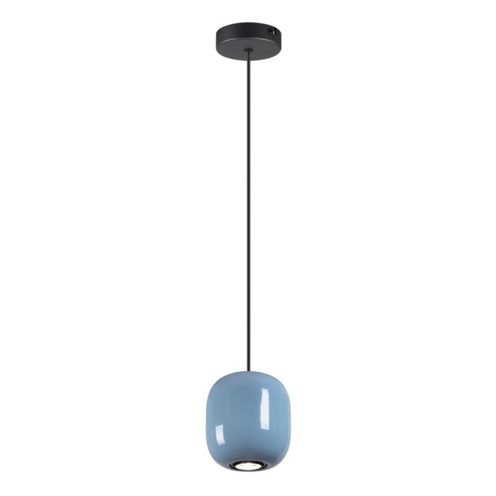 Подвесной светильник ODEON LIGHT OVALI, черный/голубой, GU10, LED 4W
